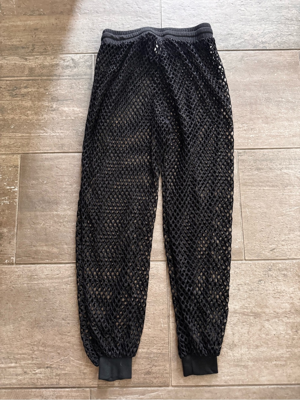Club Exx Black Mesh Jogger Pants/Cover Up, Size M - Picture 5 of 5
